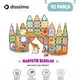 Dossimo Renkli Top Figürlü - Çocuklar Için Renkli 3 Boyutlu Mıknatıslı 86 Parça Manyetik Oyun Seti - Çok Renkli