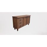 Dosswood Masif Ahşap Konsol - 40 x 80 x 140 cm - Ceviz