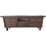 Dosswood Masif Ahşap Tv Ünitesi Zember - Antrasit - Ceviz - Ceviz,55×40×150