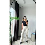 dossy dossy Yüksek Bel Palazzo Kot Kadın Denim Pantolon