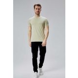 DOSXX Flex 1.Kalite Tişört Bambu Penye Pamuk Likra Erkek Kısa Kol Slim Fit O Yaka T-Shirt