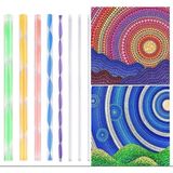 Dot Mandala Çubukları 8'li Set Farklı Büyüklüklerde Mandala Kalemi Akrilik Çubuk Kalemi - Bahar
