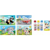 Dot Markers 3'lü Yıkanabilir Kalem ve 4’lü Boyama Kitabı Set