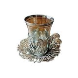 Dotdiri Çay Fincan Takımı 6 Kişilik Fincan Özel Desen Metal Döküm Cay Seti Hediyelik