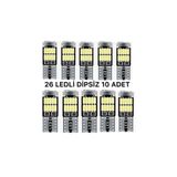 Doth T10 Led 26 Ledli W5w Metal Ultra Power Beyaz Park Plaka Tavan Ampulü