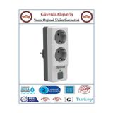 Dotvolt Akım Korumalı Priz - 3650 W - 1500 Joule - İkili Priz - Orjinal Ürün