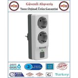 Dotvolt Akım Korumalı Priz - 3680 W - 1050 Joule - İkili Priz - Orjinal Ürün - Beyaz