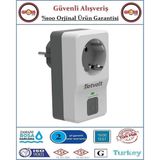 Dotvolt Akım Korumalı Priz - 3680 W - 1050 Joule - Tekli Priz - Orjinal Ürün - Beyaz