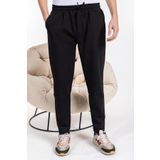 Double Face Kumaş Basic Düz Model Rahat Kalıp Pantolon Kesim Trend Erkek Eşofman Altı-2880-Siyah