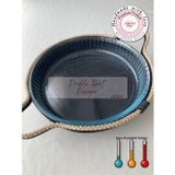 DOUBLE KNOT DESİGN 26 Cm Yuvarlak Nihale Sepet, Güveç Kabı / Borcam Kabı,kase Koruma Kılıfı, Sunumluk, Servis Kılıfı,
