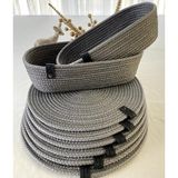 Double Knot Design 8 Prç Supla Amerikan Servis Seti Tress Jüt Hediye - 33 x 33 cm - Gümüş