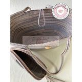 Double Knot Design Bailey 2li Takım Plaj Çantası , El Çantası Clutch, Totebag, Kadın Çanta, Yazlık, Hediyelik, hasır Jüt Tress - Bordo - Mavi