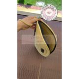 Double Knot Design Bailey Yarım Ay D Clutch Portföy Çanta abiye Çanta Hediyelik - Gold