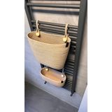 DOUBLE KNOT DESIGN Bej Asılabilir Sepet Seti 3 prç. | bebek karyolası, banyo, havlupan, mutfak depolama, banyo sepet, havluluk, asılabilr sepet