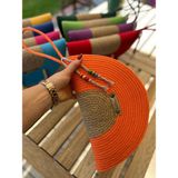 Double Knot Design Bella Yarım Ay D Clutch Portföy Çanta,abiye Çanta, Hediyelik - 805-Turuncu