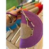 Double Knot Design Bella Yarım Ay D Clutch Portföy Çanta,abiye Çanta, Hediyelik - Açık Mor
