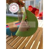 Double Knot Design Bella Yarım Ay D Clutch Portföy Çanta,abiye Çanta, Hediyelik - Çimen Yeşili