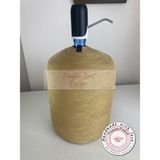 Double Knot Design Damacana Kılıfı Dekoratif Sepet - Organizer / Hediyelik Hasır Jüt Tress - Sarı