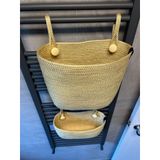 DOUBLE KNOT DESIGN Gold Asılabilir Sepet Seti 3 prç. | banyo, havlupan, bebek karyolası, mutfak depolama, banyo sepet, havluluk, asılabilr sepet