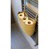 DOUBLE KNOT DESIGN Gold Işıltılı Antik Asılabilir Sepet Büyük Boy | banyo, havlupan, bebek karyolası, mutfak depolama, banyo sepet, havluluk, asılabilr sepet