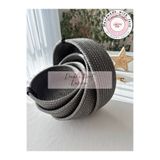 DOUBLE KNOT DESİGN Simli Parlak Gümüş Gri Tress Düzenleyici Sepet- Organizer 4lü Set Hediyelik Anneler Günü Yılbaşı