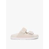 Double Strap Nubuck Sandal Kadın Bej Terlik - Fw0fw09298