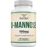 Double Wood D Mannose 500mg 90 Capsules (D-Mannose For Urinary Tract Health And Bladder Lining