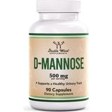 Double Wood D Mannose 500MG - 99.9% Purity Tested For Urinary Tract 90 Caps - Aromasız