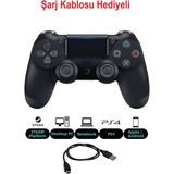 Doubleshock Ps 4 Kablosuz Joystick Tablet Telefon Pc Uyumlu Titreşimli Oyun Kolu 1 Adet - Siyah