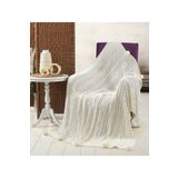 DOUX HOME Sevda Triko Örgülü Tv Battaniyesi 10 Ponponlu 130 X 170 (KEMİK)