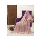 DOUX HOME Sevda Triko Örgülü Tv Battaniyesi 10 Ponponlu 130 X 170 (PUDRA)