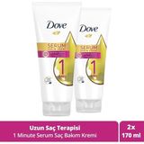 Dove 1 Minute Serum Saç Bakım Kremi Uzun Saç Terapisi 170 ml X2 Adet