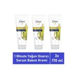 Dove 1 Minute Serum Saç Bakım Kremi Yoğun Onarıcı 170 Ml - 3'lü Avantaj Paketi