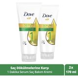 Dove 1 Minute Serum Saç Dökülmelerine Karşı 2x170 ml Saç Bakım Kremi