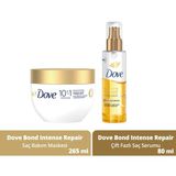 Dove 10'u 1 Arada Saç Bakım Maskesi Bond Intense Repair 265 ml + Çift Fazlı Saç Serumu 80 ml