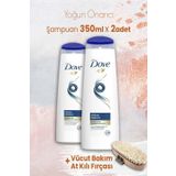 Dove 2x350 ml Yoğun Onarıcı Şampuan ve Vücut Bakım At Kılı Fırçası