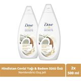 Dove 2x500 ml Hindistan Cevizi Yağı Badem Sütü Özlü Duş Jeli
