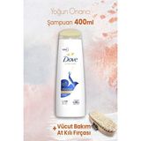 Dove 400 ml Ultra Care Yoğun Onarıcı Şampuan ve Vücut Bakım At Kılı Fırçası