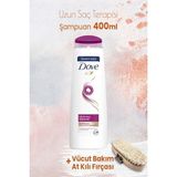 Dove 400 ml Uzun Saç Terapisi Şampuan ve Vücut Bakım At Kılı Fırçası