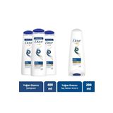 Dove 400 ml X 3 Yoğun Onarıcı Yıpranmış Saçlar İçin Saç Bakım Şampuanı + 200 ml Saç Bakım Kremi Set