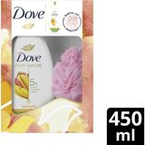 Dove 450 ml Nemlendirici Duş Jeli Mango Yağı & Badem Özü Besleyici Koku ile Duş Lifi Hediyeli