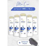 Dove 5x400 ml Ultra Care Yoğun Onarıcı Şampuan + Şampuan Fırçası