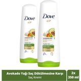 Dove Avokado Özü Saç Bakım Kremi 350 ml - 2'li Avantaj Paketi