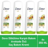 Dove Avokado Özü Saç Bakım Kremi 350 ml - 4'lü Avantaj Paketi