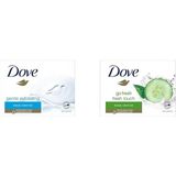Dove Beauty Cream Bar Katı Güzellik Sabunu Gentle Exfoliating Nemlendirici Etkili, 90 g(1) Dove Beauty Cream Bar Katı Güzellik Sabunu Fresh Touch Nemlendirici Etkili, 90 g(1)