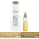 Dove Bond Intense Repair Peptid Kompleksi 400 ml Saç Bakım Şampuanı + 80 ml Çift Fazlı Saç Serumu