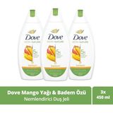 Dove Care By Nature Nemlendirici Duş Jeli Mango Yağı & Badem Özü 450 ml X3