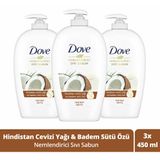 Dove Hindistan Cevizi Yağı ve Badem Sütü Özü Sıvı Sabun 450ml x 3 Adet