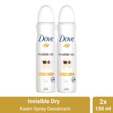 Dove Invisible Dry Kadın Sprey Deodorant 150 ml x 2 Adet