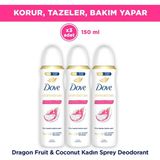 Dove Kadın Sprey Deodorant 72 Saat Koruma Dragon Fruit & Coconut 150 ml X3